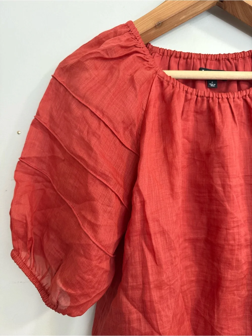 J. Crew Puff Sleeve Top In Ramie